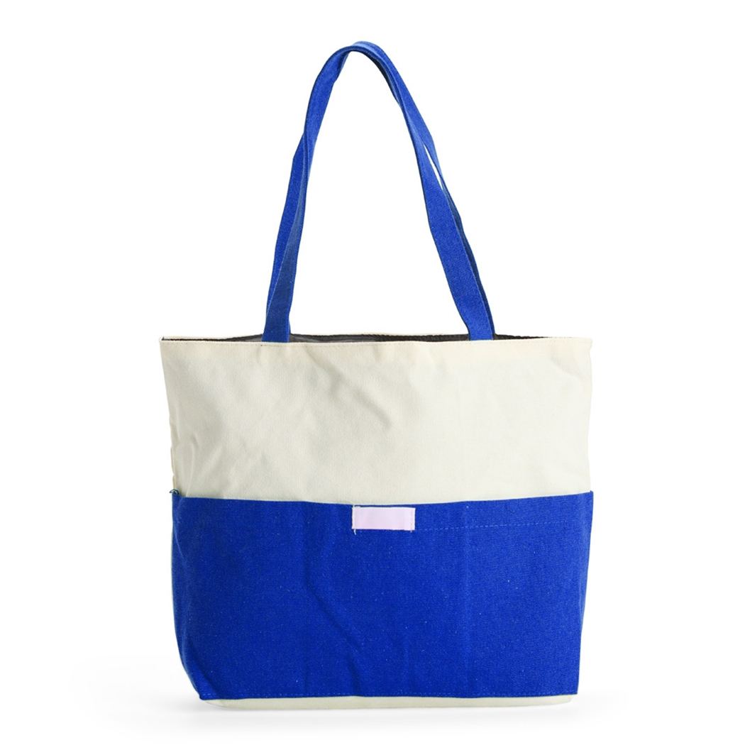 SC9034 Azul Sacola Em Lona E Poliéster Sacola Personalizada