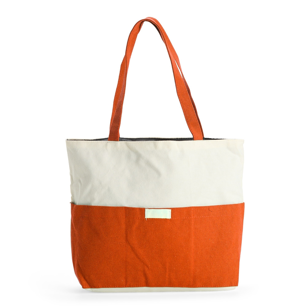 SC9034 Laranja Sacola Em Lona E Poliéster Sacola Personalizada